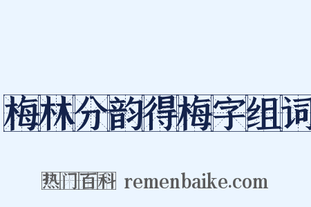 梅林分韵得梅字组词是什么意思的图片